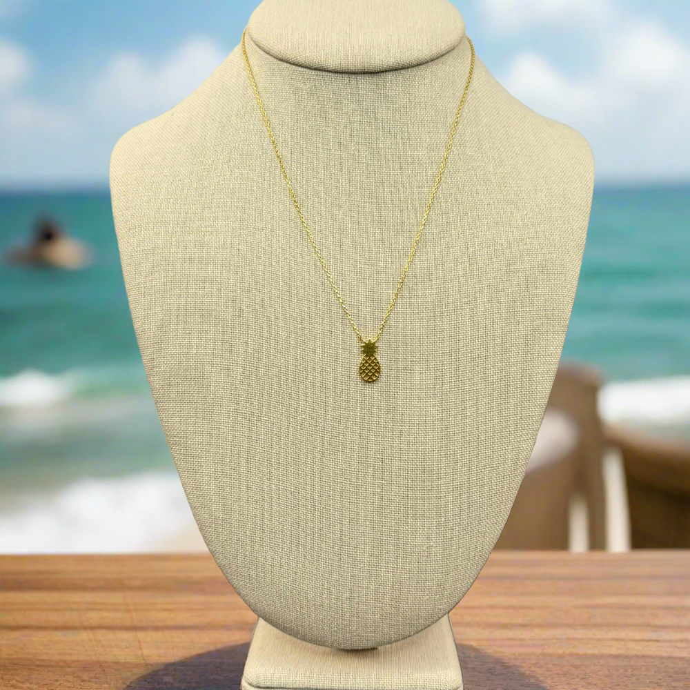 Necklace styled on jewelry display – coastal jewelry for women