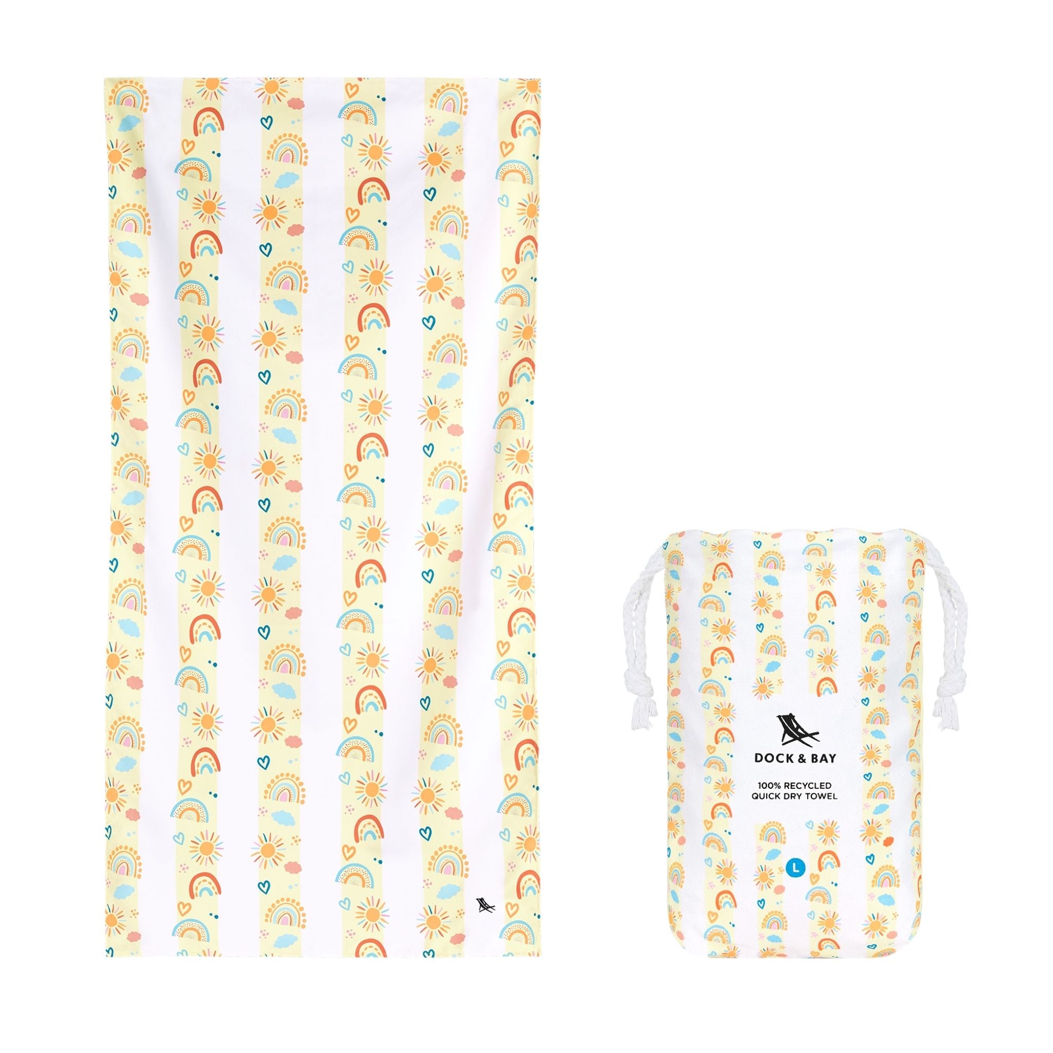 Dock & Bay Rainbow Road Kids Quick-Dry Beach Towel