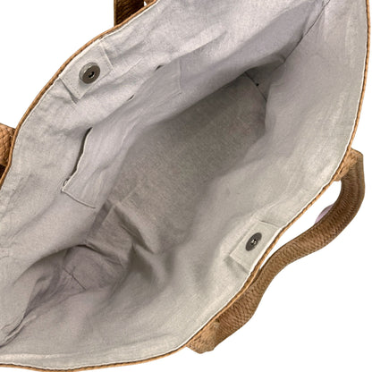 Raffia Message Beach Bag Tote: Sunrise, Suntan, Sunset with Tassel